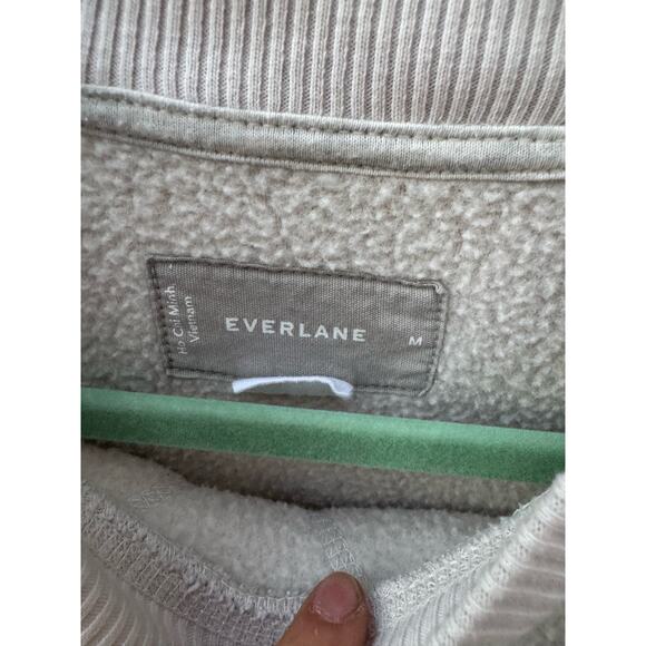 The ReNew Fleece Oversized Crew by Everlane, S, Bone - Picture 4 of 8